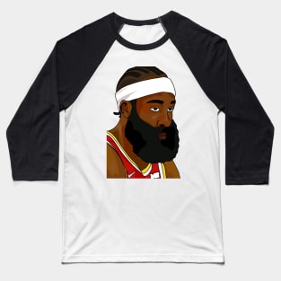 James Harden in Cornrows Baseball T-Shirt